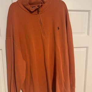 Ralph Lauren Orange Half-Zip Polo Sweater 3XLT